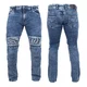 Herren-Moto-Jeans BOS Micas - acid schwarz - Acid Blue