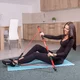 inSPORTline Fitness-Stange mit Gummi 130 cm