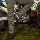 Pánské moto kalhoty W-TEC Shoota - olivově zelená