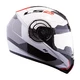 Motorcycle helmet LS2 Atmos - White/Red
