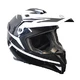 Ozone FMX Motorcycle Helmet - Black-White