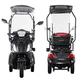 Three-Wheel Electric Scooter inSPORTline Zorica w/ Roof - Brown