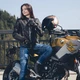 Damskie dżinsy motocyklowe W-TEC Ekscita - Niebieski