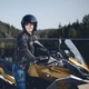 Women’s Leather Motorcycle Jacket W-TEC Hagora - Matte Black