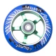 Spare wheel for scooter FOX PRO Raw 03 100 mm - Red-Silver - Blue-Green