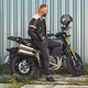 Pánske moto jeansy W-TEC Komaford - tmavo šedá