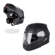 Flip-Up Motorcycle Helmet W-TEC Vexamo V270 PP - Matte Black