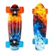 Deskorolka dla dzieci penny board typu fiszka marki WORKER Colorico 17" - Frostfire (pomarańczowo-niebieski) - Frostfire (pomarańczowo-niebieski)