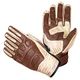 Leather Motorcycle Gloves W-TEC Retro - Brown-Beige - Brown-Beige