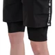Férfi rövidnadrág 2in1 inSPORTline Closefit Short - fekete