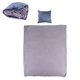 Zestaw - poduszka masująca i koc inSPORTline Trawel - Ciemny brązowy - Ciemny niebieski