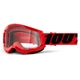 100% Strata 2 Motocross-Brille - Izipizi graugelb, klares Plexiglas
