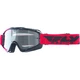 Children's Motocross Goggles Fly Racing RS Zone Youth - Black/Red, Clear Plexi with Pins for Tear-Off Foils