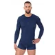 Men’s Long-Sleeved T-Shirt Brubeck Active Wool - Graphite - Navy Blue