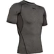 Men’s Compression T-Shirt Under Armour HG Armour SS - Tolopea/Navy Blue - Carbon Heather