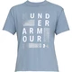 Dámske tričko Under Armour Graphic Square Logo Girlfriend Crew - Washed Blue / White / Metallic Silver