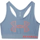 Dámska športová podprsenka Under Armour Armour Mid Graphic - Washed Blue / After Burn / After Burn