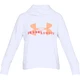 Women’s Hoodie Under Armour Cotton Fleece Sportstyle Logo - White/Peach Horizon/After Burn
