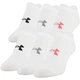 Women’s No-Show Socks Under Armour Essential – 6-Pack - Pink Quartz - White