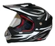 WORKER V340 Motorcycle Helmet - Black Graphics