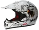 WORKER V310 Junior Motorcycle Helmet - White with Eagle
