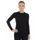 Women’s Long-Sleeved T-Shirt Brubeck Active Wool - Plum - Black