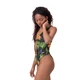 Damski jednoczęściowy strój kąpielowy Nebbia High Energy Monokini 560 - Zielona dżungla
