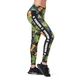 Női leggings Nebbia High Waist Performance Leggings 567 - Vulkanikus Fekete - Dzsungel Zöld