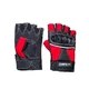 Leather Fingerless Moto Gloves W-TEC Reubal NF-4190 - Black-Red
