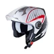 Motorcycle Helmet W-TEC YM-623 WR - White-Red
