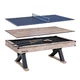 Stół bilardowy i do tenisa stołowego 3w1 inSPORTline Residento - ciemne drewno - jasne drewno