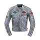 Men’s Leather Motorcycle Jacket W-TEC Sheawen Waxed Grey - Grey - Grey