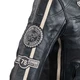 Motoros bőrkabát W-TEC Makso - fekete felvarrókkal