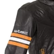 Leather Motorcycle Jacket W-TEC Brenerro - Black-Orange-White