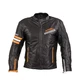 Leather Motorcycle Jacket W-TEC Brenerro - Black-Orange-White - Black-Orange-White