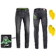 Pánske moto jeansy W-TEC Leonard - čierna - čierna