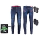 Dámske moto jeansy W-TEC Rafael - modrá - modrá