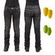 Dámske moto jeansy W-TEC C-2011 čierne - čierna - čierna