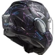 Flip-Up Motorcycle Helmet LS2 FF900 Valiant II Stellar P/J - Matt Black Blue