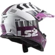 Motorcycle Helmet LS2 MX437 Fast Evo XCode - Gloss White Violet