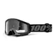 Motocross Goggles 100% Strata Mini - Gron Black, Clear Plexi