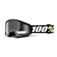 Motocross szemüveg 100% Strata Mini - Gron fekete, átlátszó plexi