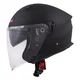 Motorcycle Helmet Cassida Jet Tech Matte Black/Pink Logos 2023