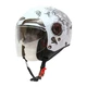 Motorcycle Helmet Cyber U 44 - White with Graphics