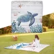Picnic Blanket inSPORTline Maritino 208 x 197 cm - Ocean Life - Tortoise