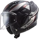 Flip-Up Motorcycle Helmet LS2 FF900 Valiant II Hub Chrome P/J