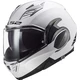 Flip-Up Motorcycle Helmet LS2 FF900 Valiant II Solid P/J - White - White