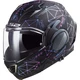 Flip-Up Motorcycle Helmet LS2 FF900 Valiant II Stellar P/J - Matt Black Blue - Matt Black Blue