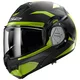 Flip-Up Motorcycle Helmet LS2 FF906 Advant Revo Matte Black H-V Yellow P/J