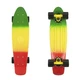 Fish Classic 3Colors 22" Penny Board - Green+Yellow+Red-Black-Black